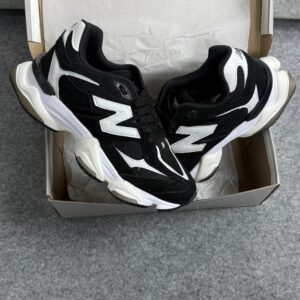 Tênis New Balance 9060 - Linha Prime/Couro - Preto/Branco