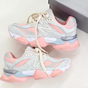 Tênis New Balance 9060 Couro Legítimo - Cinza \ Flamingo