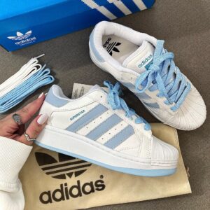 Tênis Adidas SuperStar  - Branco\ Azul Bebe