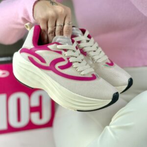 Tênis Olympikus Corre Max  - Off white/ Pink